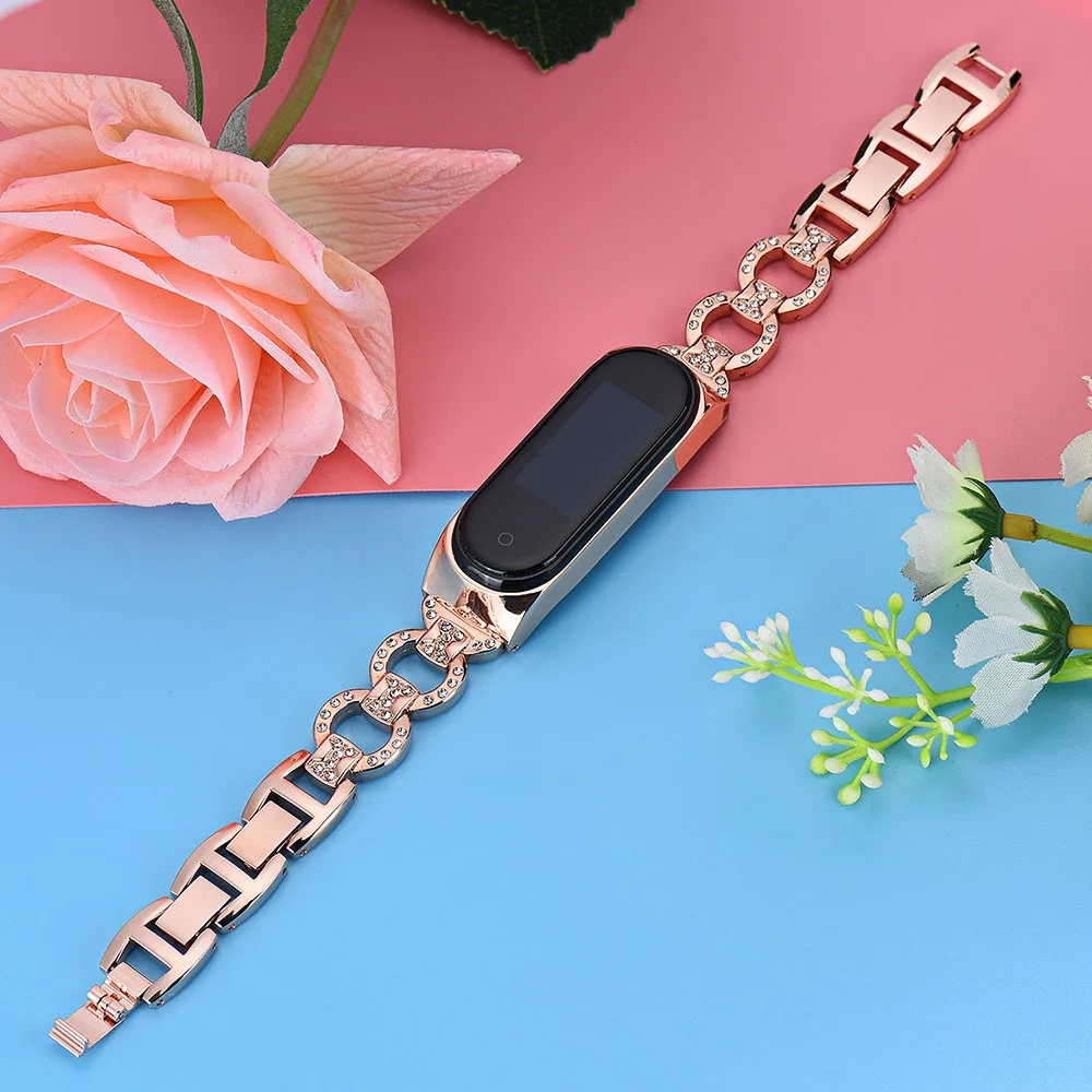 Elegant Metal Link Wristband Strap - Bling Smartwatch Accessory Bracelet Replacement