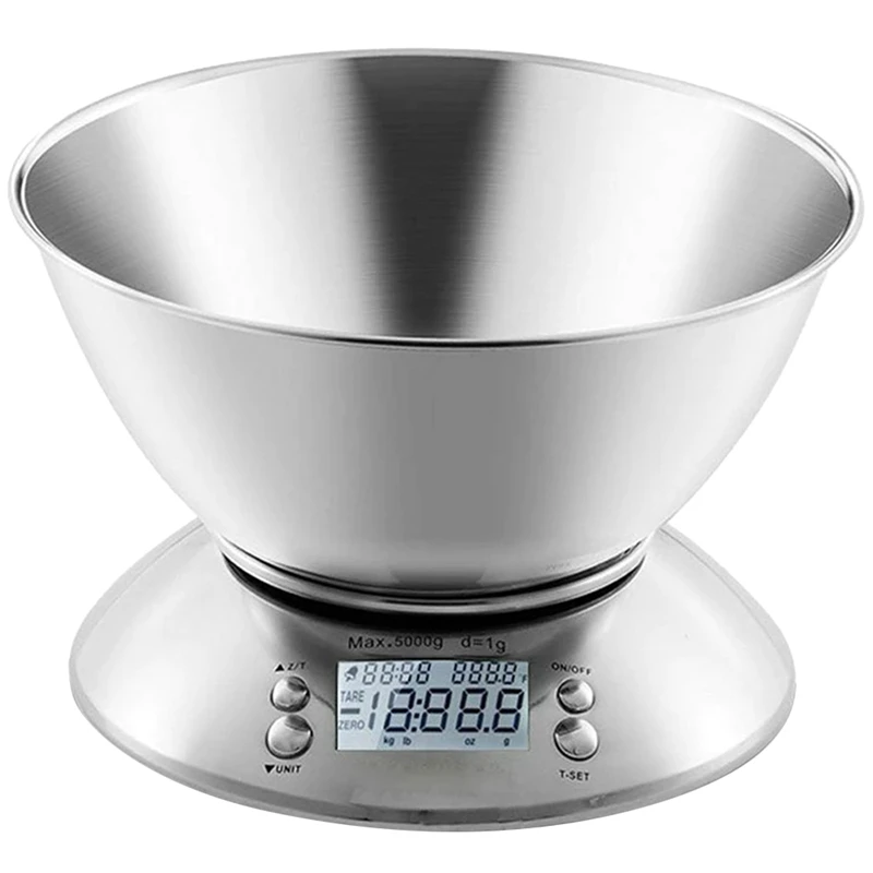 

Precise Kitchen Digital LED Electronic Scale With Removable Bowl Kitchen Restaurant Food Weight Measuring Tool