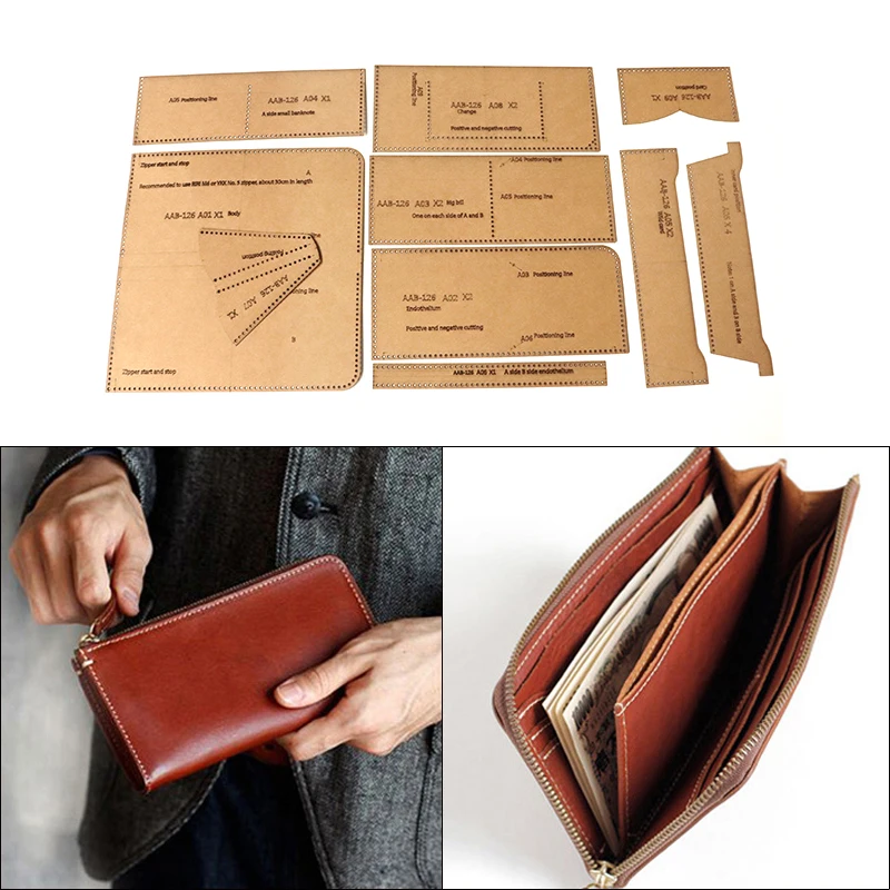 1Set Leather Craft Fashion Personality Wenwan Bag Storage Bag Sewing Pattern Hard Kraft Paper Stencil Template leather craft tools leather craft template