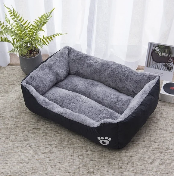 Plush Black Dog Bed 3