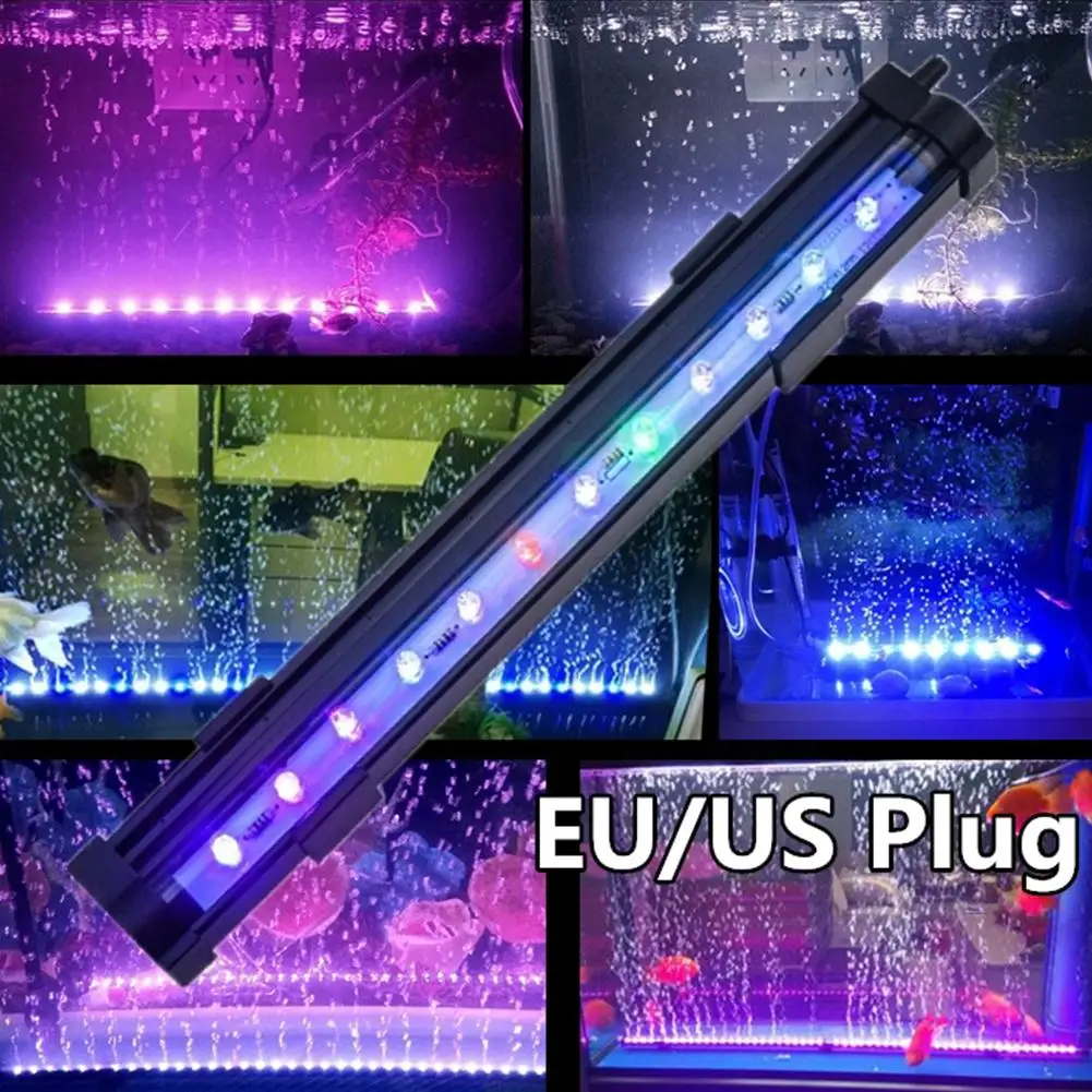 

LED 7 Colors Change Aquarium Light Fish Bowl Submersible Light Air Bubble Lamp Fish Tank Light