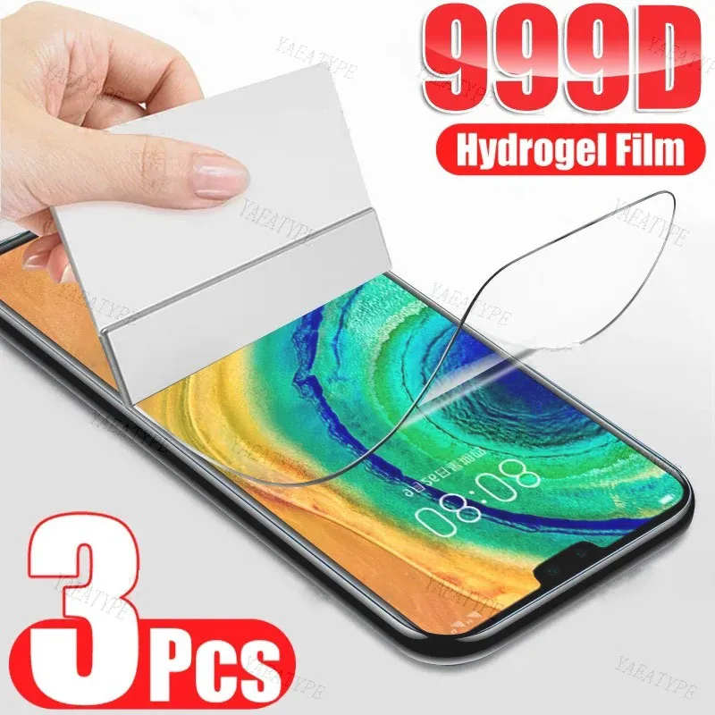 

3Pcs Hydrogel Film For Huawei P30 P20 P10 P40 Lite E P50 Screen Protector Film On Huawei Mate 60 50e 50 30 20 Lite 20X Not Glass