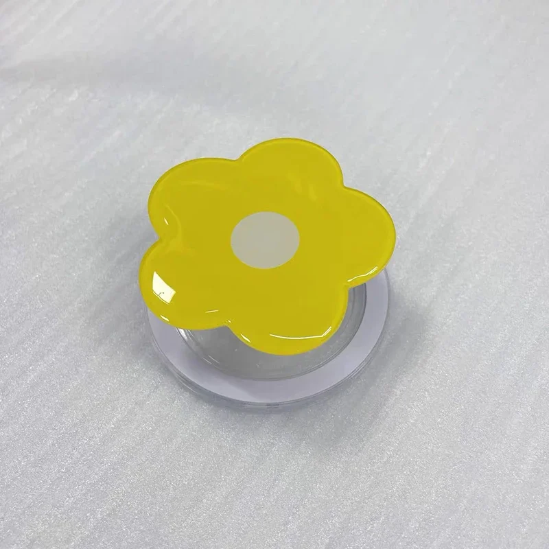 Korean Cute Acrylic Flower Universal Magnetic Holder Phone Grip Tok Talk For Magsafe iPhone Samsung Finger Ring Expanding Stand