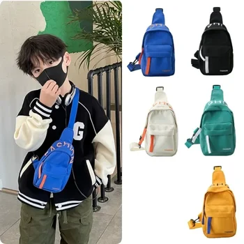 Borsa sul petto per bambini Little Boy Play Travel Collection borsa a tracolla a tracolla Casual semplice zaino portamonete per ragazzi e ragazze