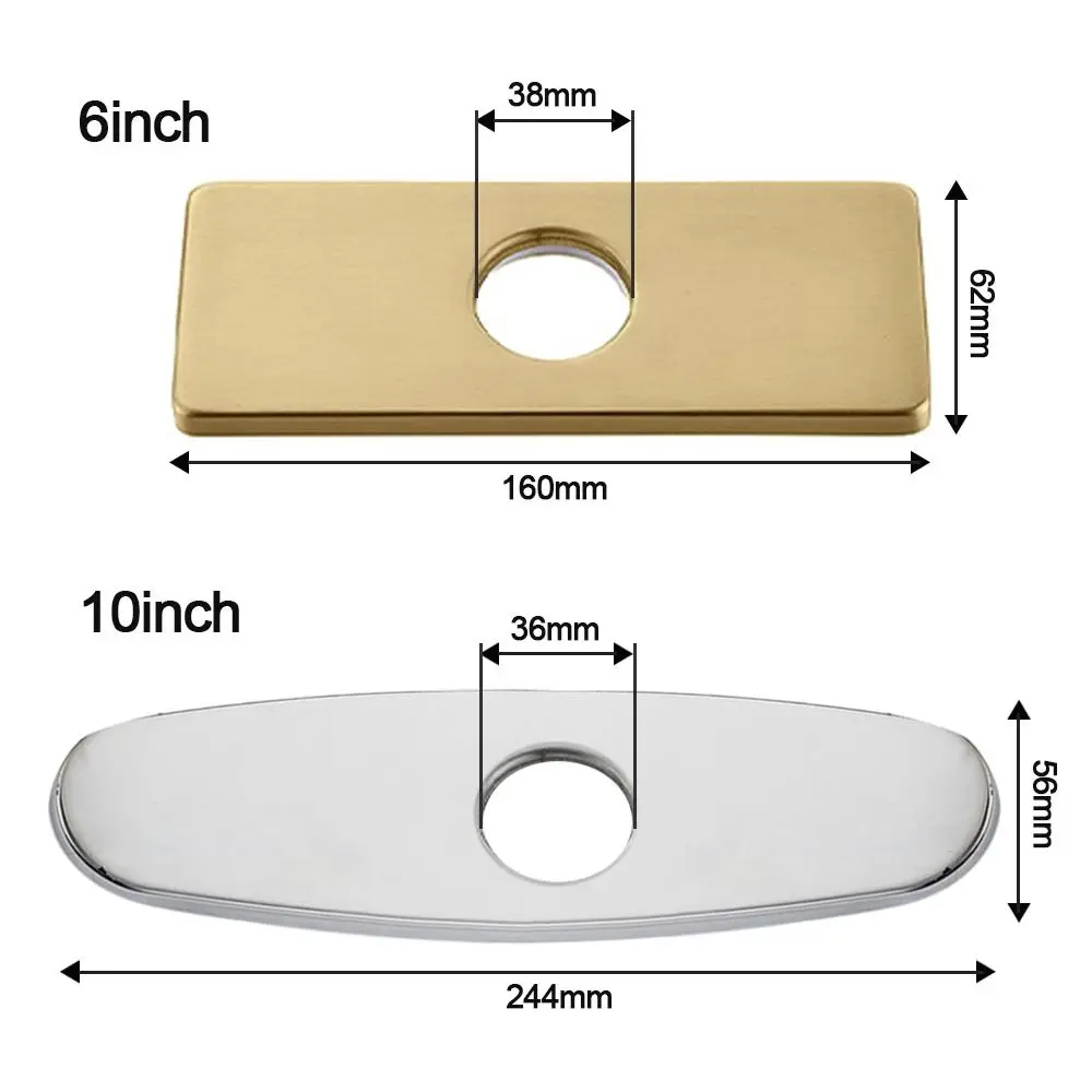 Decorative Panel Sink Base Faucet Deck Plate Bathroom Faucet Escutcheon Plate Tap Cover Deck Plate Faucet Plate Hole Cover images - 6