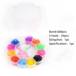 DIY Rubber Loom Band Bracelet Kit for Creative Jewelry Making (Flower)