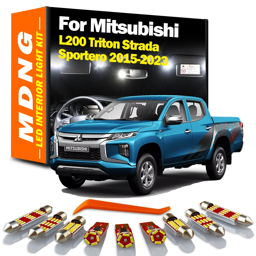 11PcLEDBulbInteriorReadingLightKitForMitsubishiL200Triton