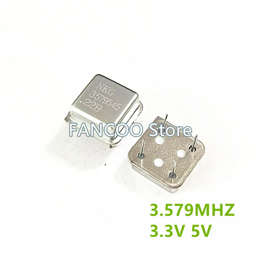 3.579M 3.579545M 3.579MHZ 3.579545MHZ Half Size 3.3v 5v CRYSTAL CLOCK OSCILLATOR OSC DIP-4 5pcs