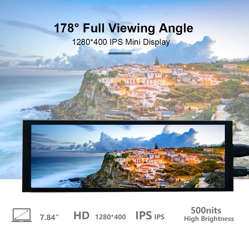 Newest 7.9 Inch Long Strip LCD Screen Second Monitor: 작업 효율성 및 가상화 극대화
