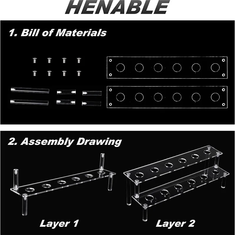 Description Picture 4 of itemAcrylic Ice Cream Cone Dessert Holder Tray 12-Hole Waffle Cone Display Stand Storage Rack Wedding Party Buffet Food Baking Tools