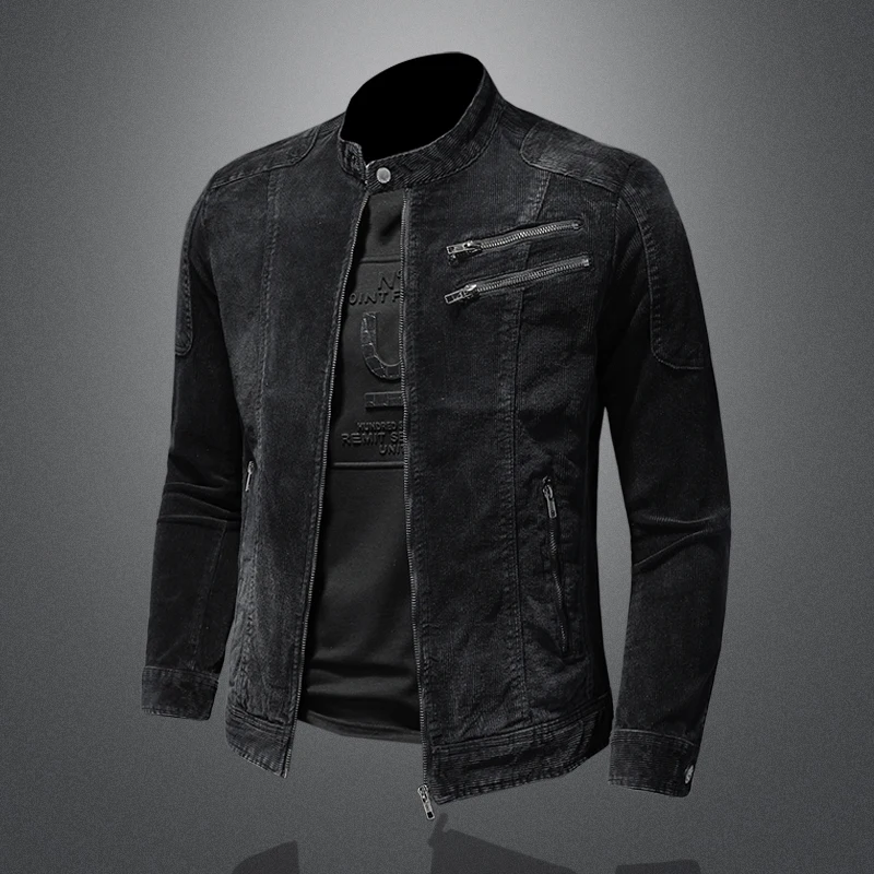 The Main Promotion of New Explosive Top Coat Spring and Autumn New Men's Trend with Popular Corduroy Handsome Denim Jacket 4