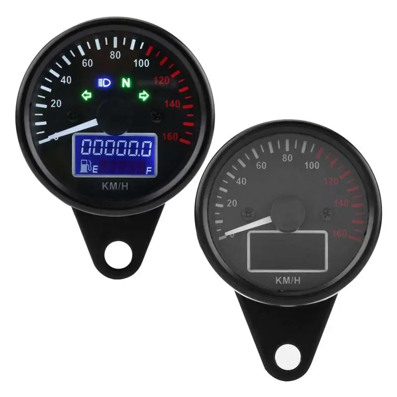 

Universal LCD Tachometer Motorcycle Digital Speedometer Waterproof Oil Level Meter with LCD Display Speed Gauge LED Odometer