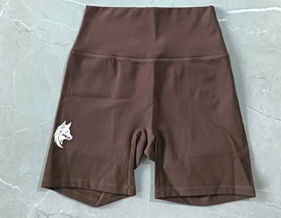 Wolf Head Women Sports Yoga Quick Dry Outside Wear Yoga Hip Lift Summer Short Sleeve Shorts Three-quarter Pants