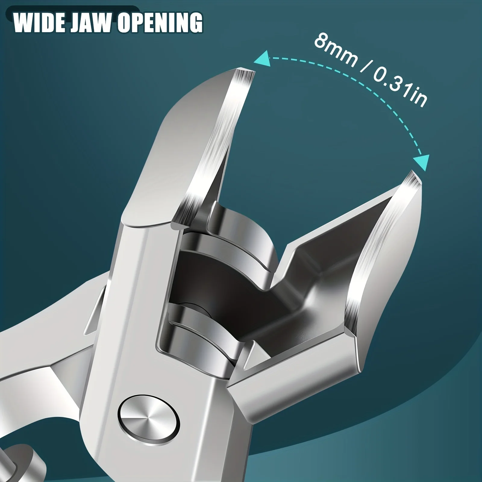 Large Nail Clippers Anti-Splash Toenail Clippers for Thick Toenails Nails Mess Free Toe Nail with Catcher 1Pcs