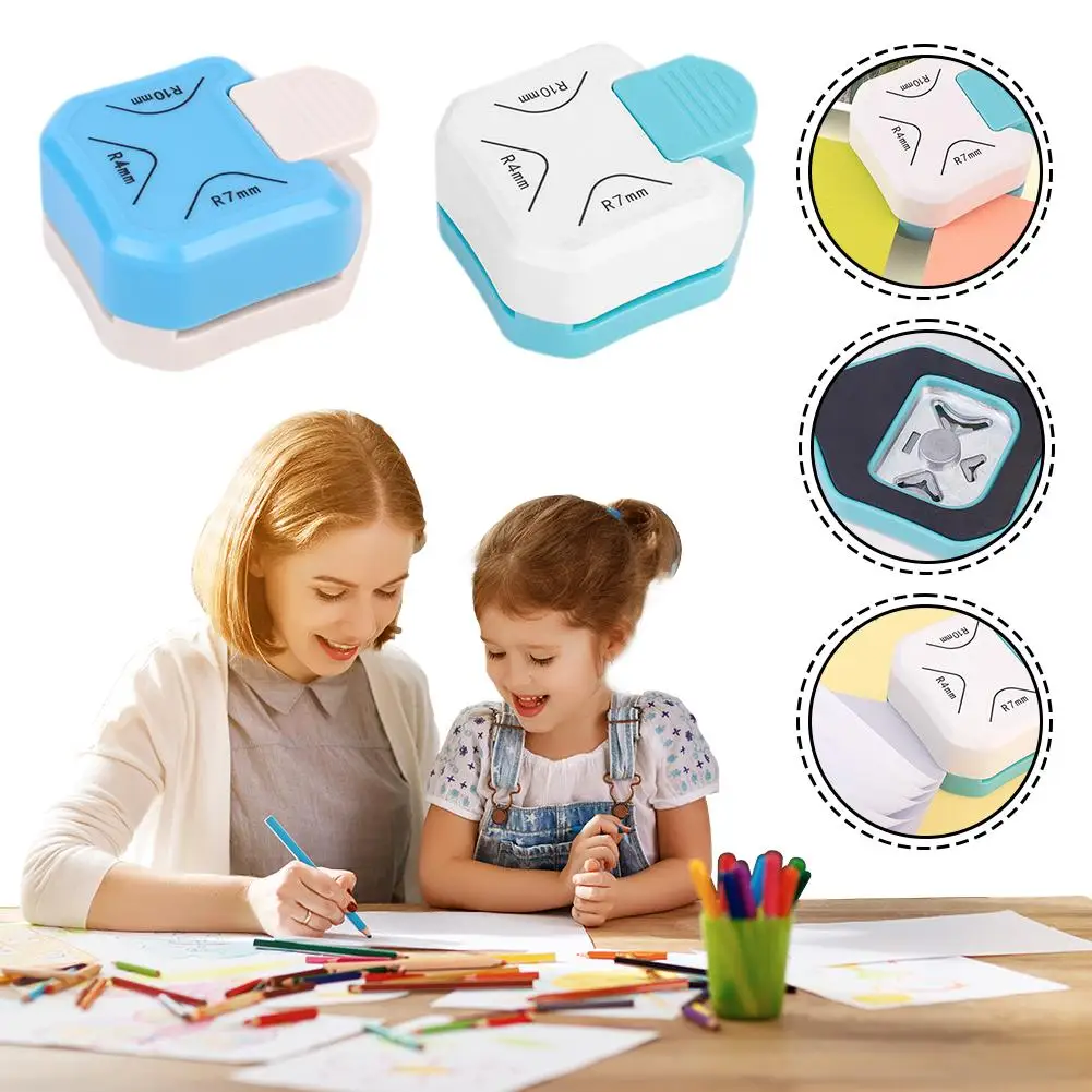 Taglierina Angolare 3-in-1, Arrotondatore e Goffratore per Carta 4mm/7mm/10mm per Scrapbooking, Biglietti, Artigianato e Creazione Foto Fai-da-Te - immagine 3