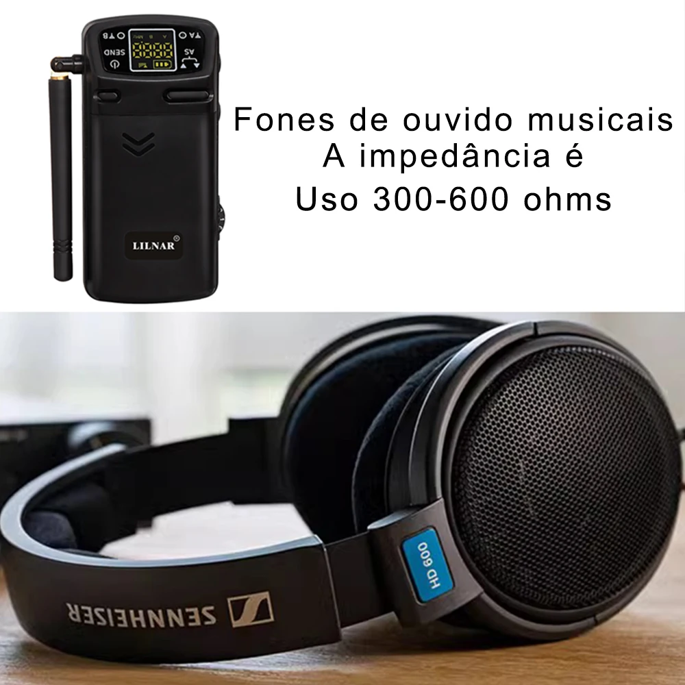 Wireless Stage Return Stereo Audio In Ear Monitor System UHF Transmitter Receiver Two Channel Sound Without Delay Singer Listen