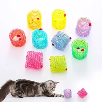 Funny Jumping Pet Cat Spring Toy Bouncing Interactive Spiral Cat Toy Pet Playing Training Toys for Cats Kitten Pet Supplies 1