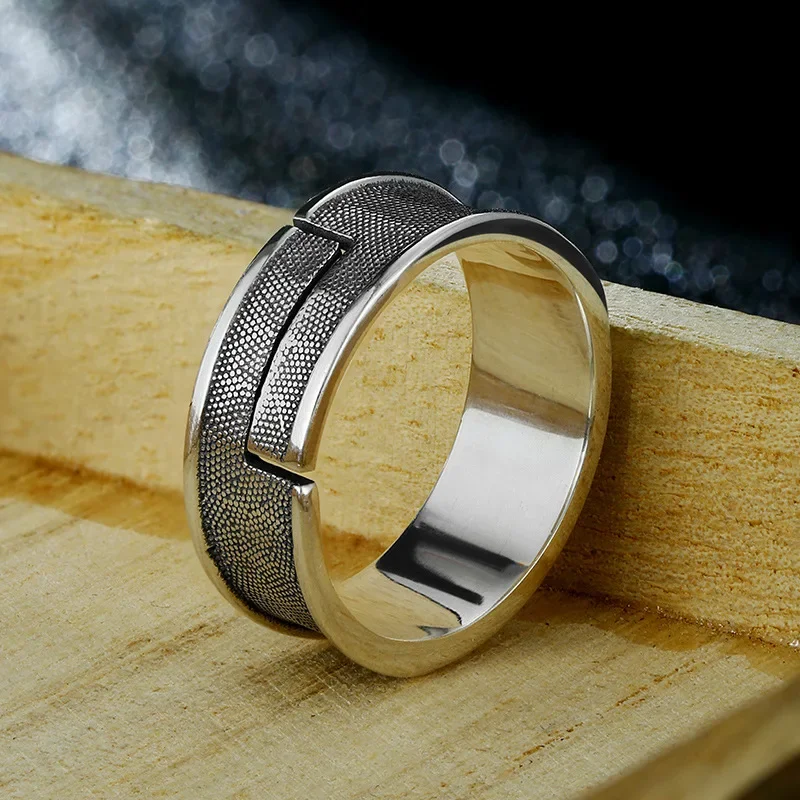 Niche design high sense of time and space ring personality fashion all vintage ring accessories 4