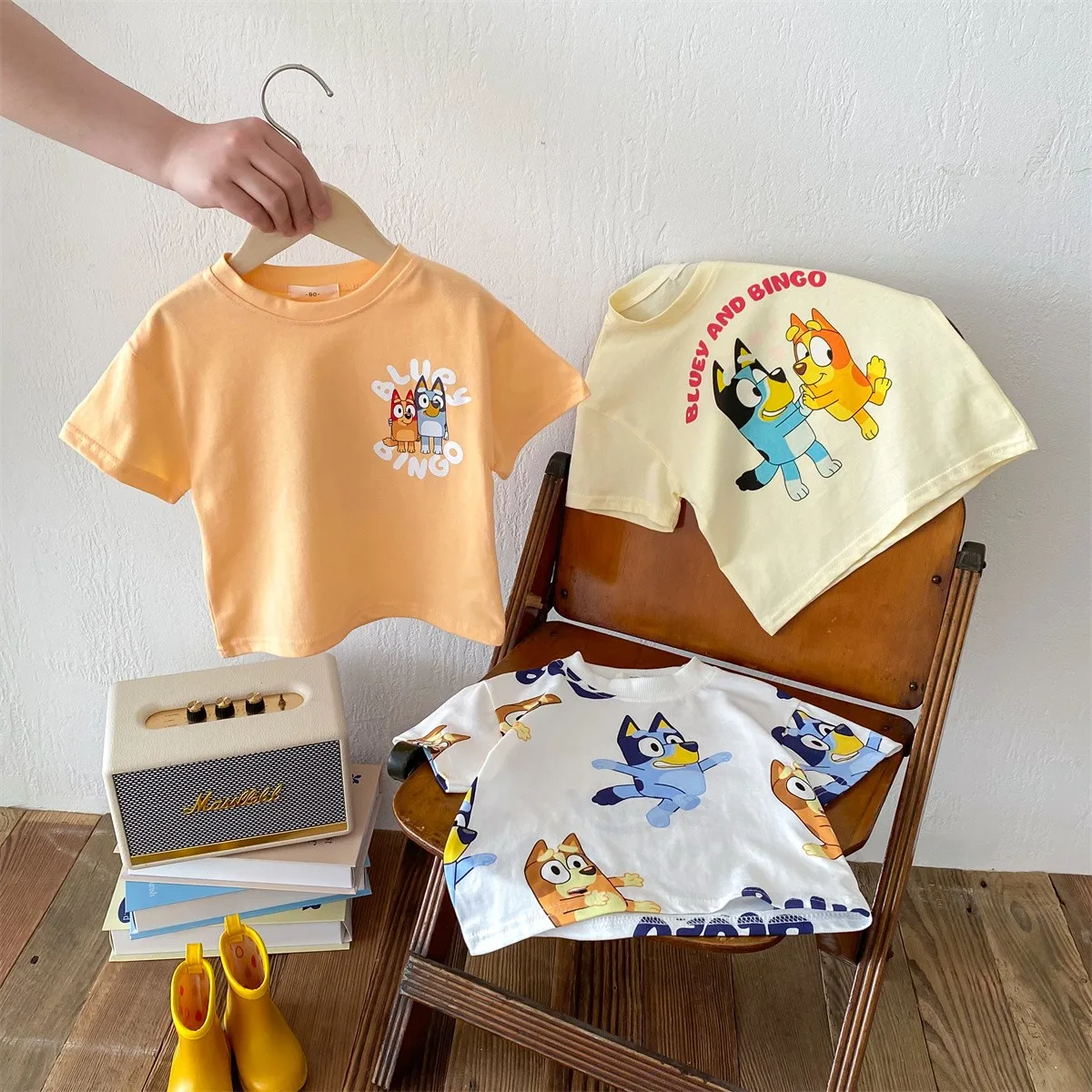 Pure Cotton Kids T-shirt Summer Short Sleeved Tops Tees Children Costume Fashion Cartoon Boys Round Collar