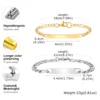 97087-497267.jpg Vnox – Bracelets avec mots d'amour gravés gratuits, cadeaux pour Couples, Bracelets en chaîne Figaro en acier inoxydable, cadeau de saint valentin pour lui et elle