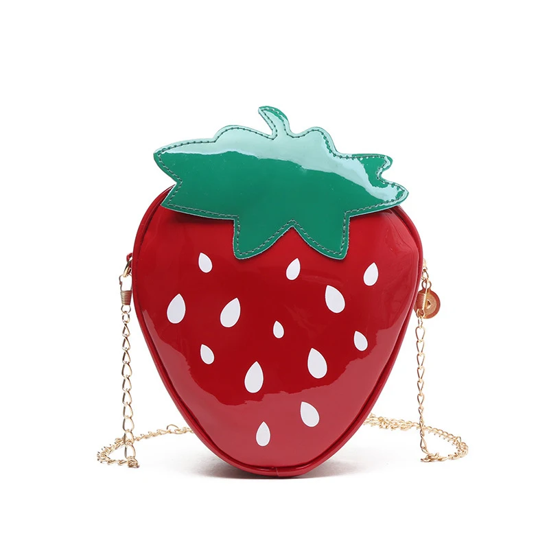 Shoulder Bag Women Strawberry Shape Designer Pu Leather Chain Crossbody for Girls crossbody bag women handbags pu crossbody bag