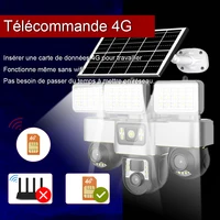 3 caméras solaires PTZ 4G Protection de sécurité à domicile intelligente détection humaine moniteur de Surveillance alerte Push Solaire puissance caméra de vidéosurveillance 4