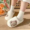 Winter Cartoon Bear Slippers Women Men Fashion Cute Fluffy Slippers Winter Warm Lovers Fur Casual Confinement ShoesTG03 1