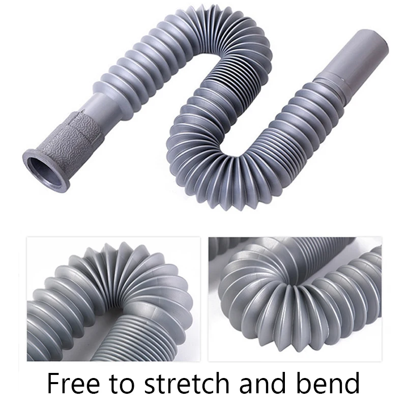 Sink Sewer Pipe Kitchen Universal S-shaped Sewer Pipe Expansion Wash Basin Water Drainage Can Be Extended