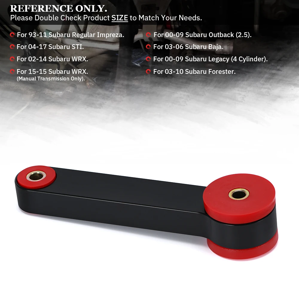 WLR RACING-Pitch Stop Mount BLACK FOR 93- Subaru Impreza WRX & STi Legacy & Forester WLR-PSM01