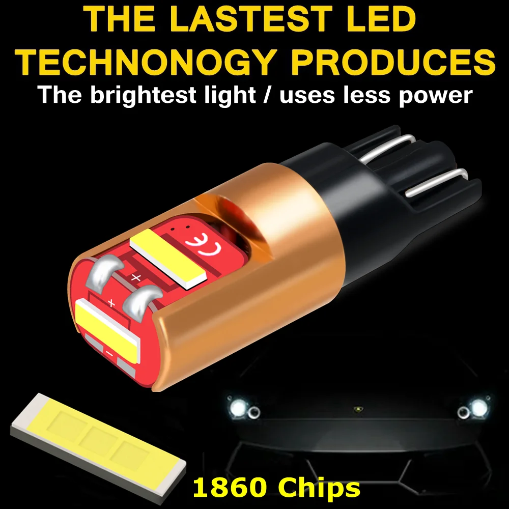 2-Pack T10 W5W LED Bulbs 2