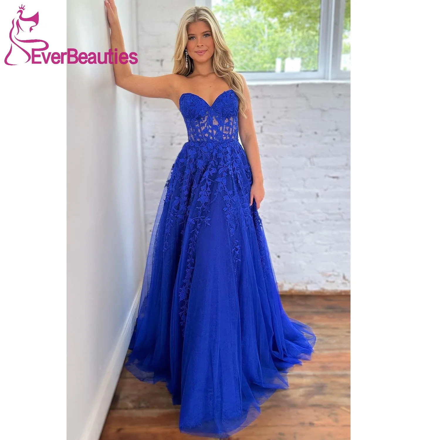 

Tulle Appliques Prom Dresses Long Formal Dresses for Women 2024 A Line Formal Occasion Dresses Sweetheart Vestidos De Gala Mujer
