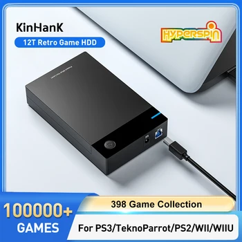Nuovo HDD Hyperspin con 100000 + Giochi retrò per PS4/PS3/PS2/Wii/Wiiu/SS/N64 Disco rigido da gioco portatile per Win 7/8/10 1