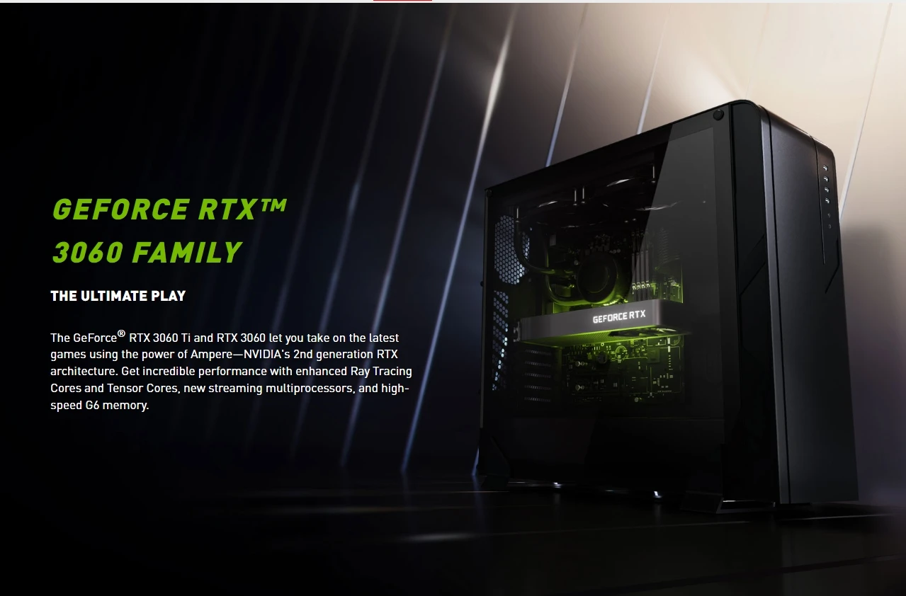 Description Picture 4 of itemOriginal Msi GeForce RTX 3060 VENTUS 2X 12G OC Computer Graphics Card 550W Power Supply Esports Game Dual Fan