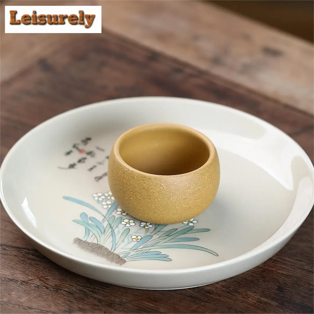 2pc/lot Antique Purple Clay Tea Cup Handmade Portable Small Tea Bowl House Personal Single Mug Chinese Zisha Kung Fu Set 50ml