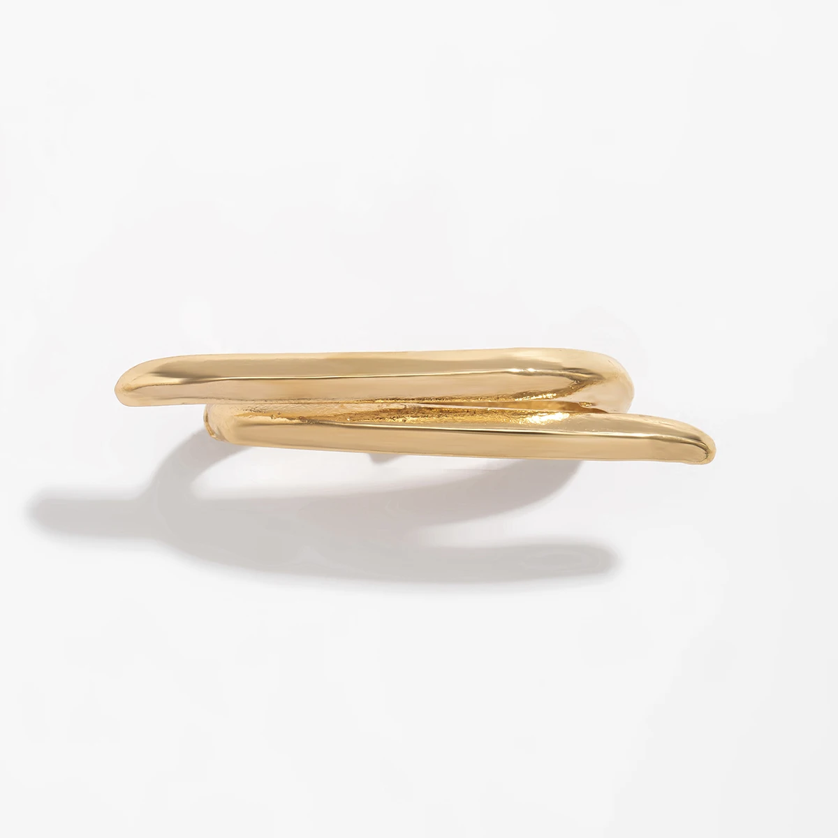 Punk Creative Heart Double Finger Ring Gothic Open