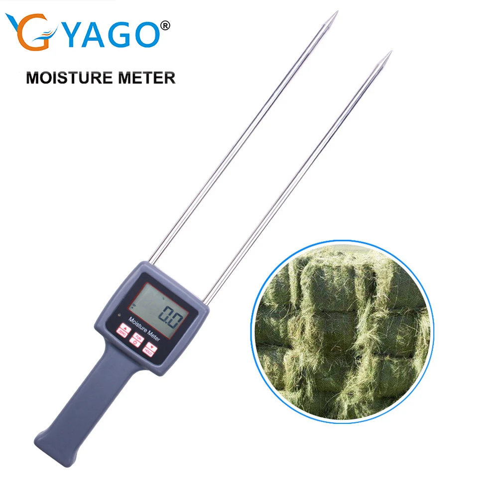 

Portable TK100H Hay Moisture Meter for Cereal Straw Bran Forage Grass Leymus Chinensis Emperor Bamboo Grass Testing Fibre