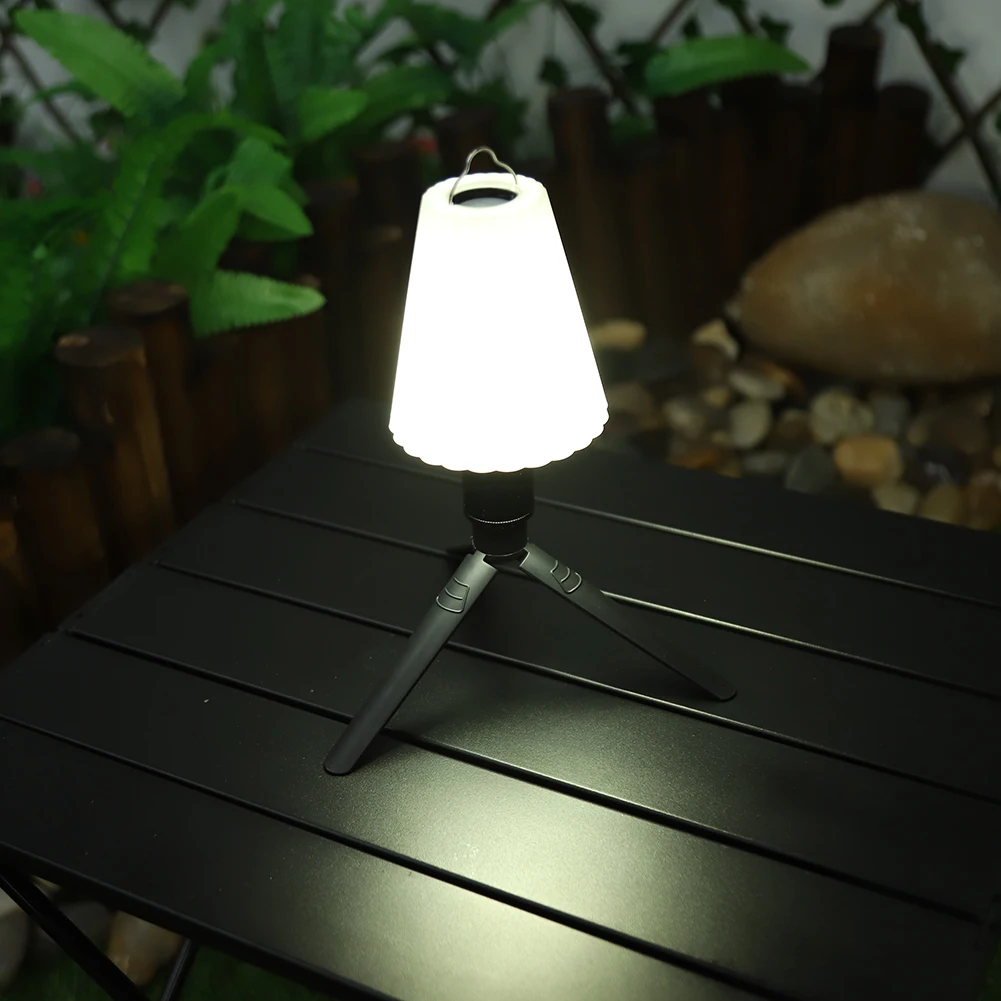 Camping Light Lampshade with Top Handle Small Torch Lampshade White Plastic Floor Lamp Cover Hangable for Outdoor Travel
