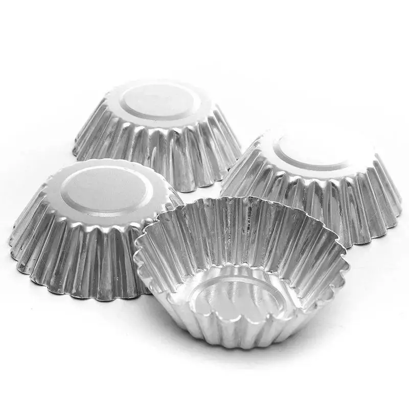 10Pcs 7cm Aluminium Alloy Cake Eggs Tart Mold Kitchen Pastry Baking Tools Cake Molds Bakery Accessories