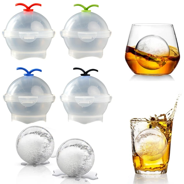 Silicone Sphere Ice Cube Mold Kitchen Stackable Slow Melting DIY Ice Ball  Round Jelly Making Mould For Cocktail Whiskey Drink