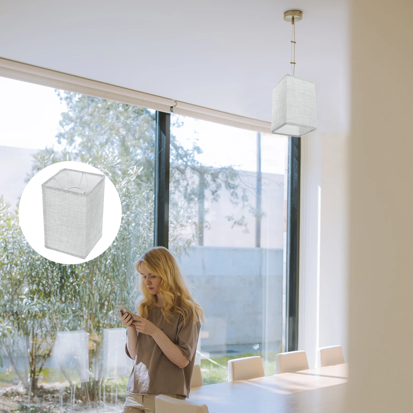 

Table Lamp Shade Linen Lamp Square Shade Rectangular Linen Clip On Lamp Shade Table Light Cover Replacement Fabric Lampshades