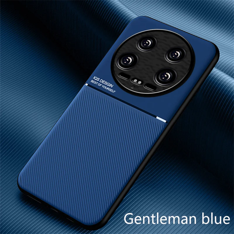 Leather Magnetic Car Holder Case - Silicone Protective Cover