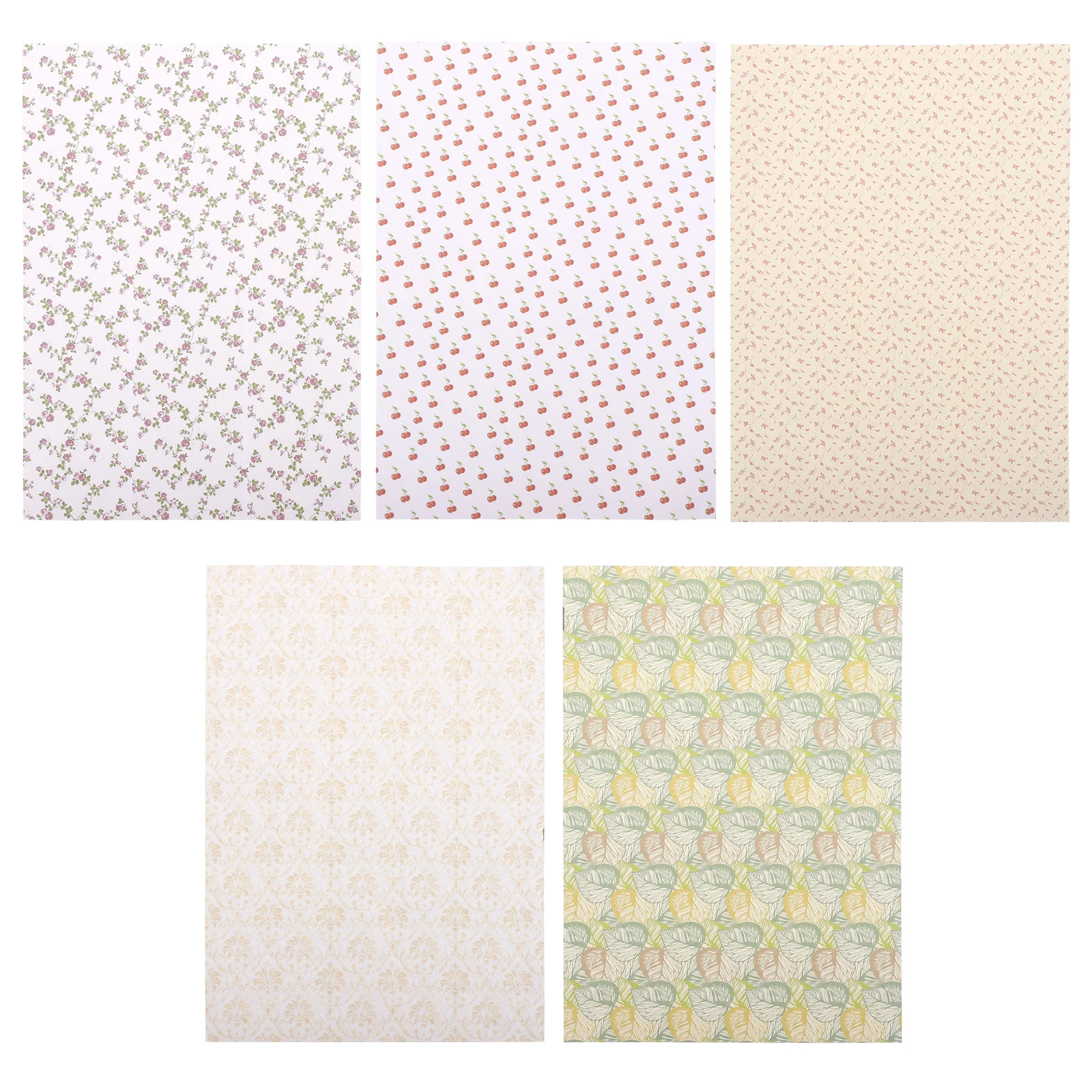 

5 Sheets House Wallpaper Ornament Miniature Sticker Adhesive Decal Pvc Decals Child Decor