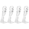 4 Pcs Ear-shaped Jewelry Rack Show Display Stand Organizer Earring Holder Desktop Earrings Acrylic Hanger Small 1