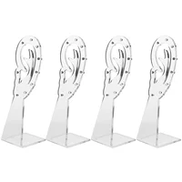 4 Pcs Ear-shaped Jewelry Rack Show Display Stand Organizer Earring Holder Desktop Earrings Acrylic Hanger Small 1