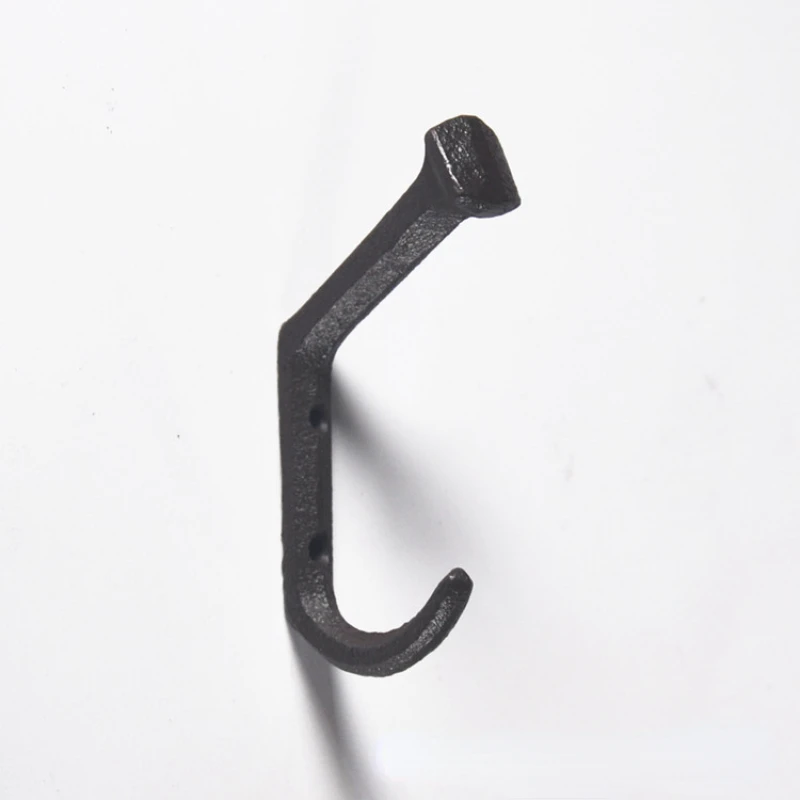 Rust Cast Iron Wall Hook for Coats and Hats