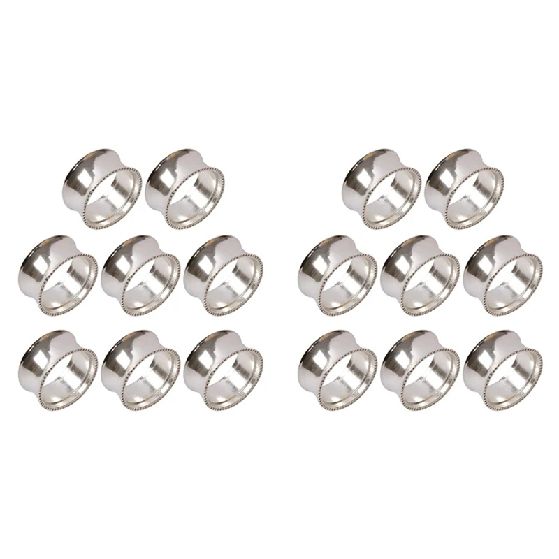 

16 штук цинкового бриллиантового кольца для салфеток, изящная Пряжка для салфеток (серебристый)