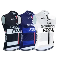 New 2025 FDJ Cycling Vest Quick Dry Bike Jersey Windbreaker Men Women Summer Ropa Ciclismo Sleeveless Bicycle Jersey Tshirt 1