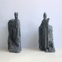 1 Pair Resin Book Holder Art Sculptures Retro Bookend Set for Heavy Books Non-Slip Vintage Sculpture Bookends Decorative 1