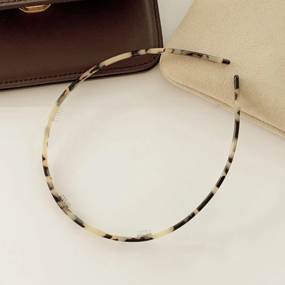 Tortoise Headbands Tortoiseshell Headband with Non- Leopard Celluloid Hairband Hair Accessories for 5