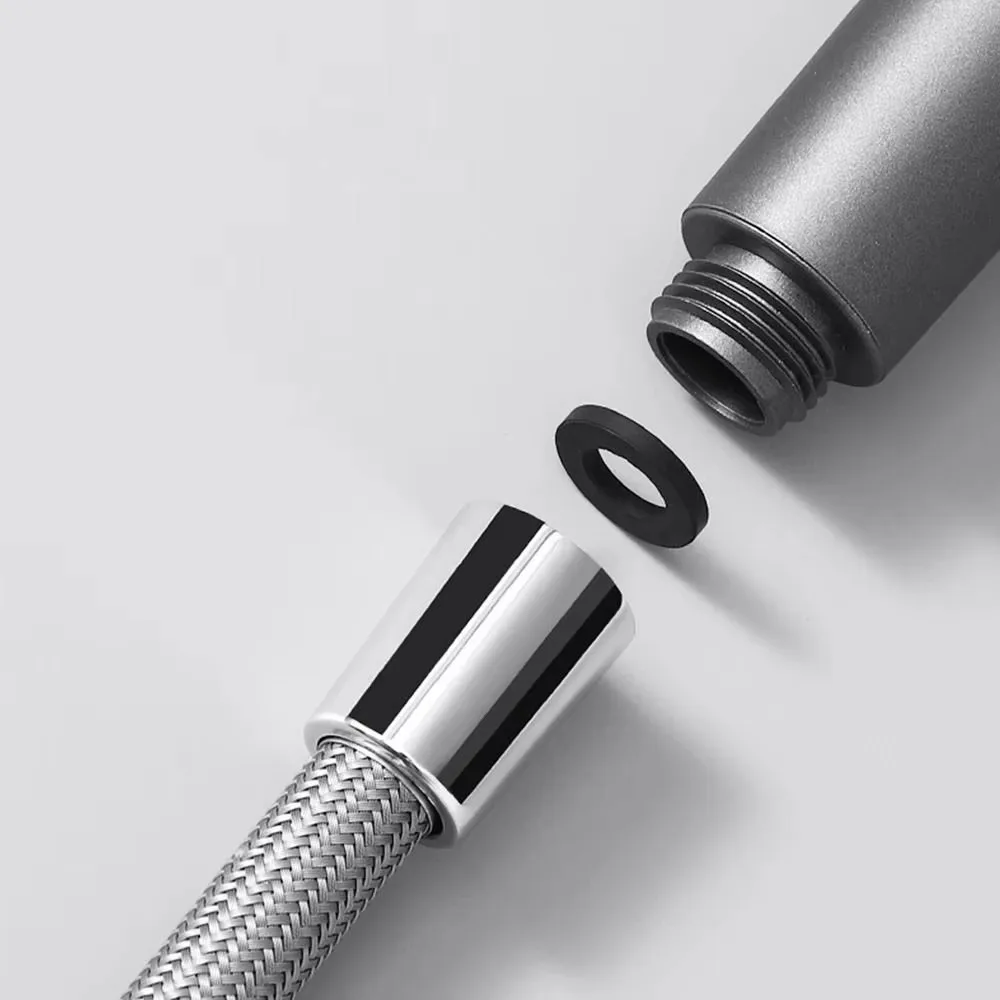Plumbing Hose Shower Hose Plumbing Supply Hose 1.5/2.0 Meter Bathroom Nylon High Pressure Smooth Shower Hose Flexible Handheld Anti Winding GI/2 Universal Pipe Tube